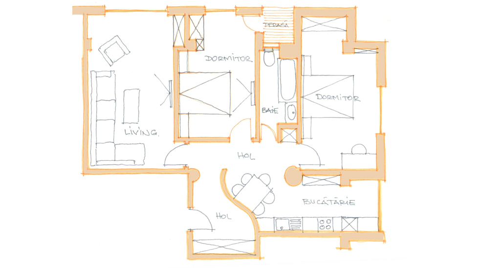 Plan amenajare apartament AST